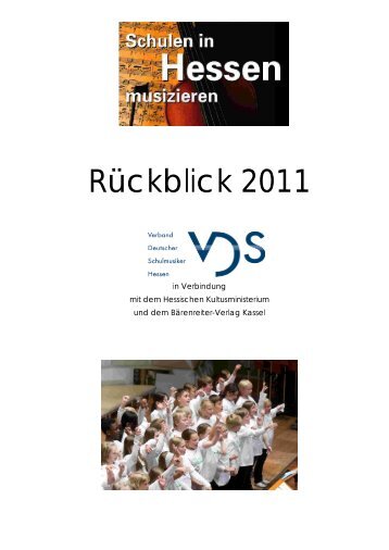 Rückblick 2011 - Verband Deutscher Schulmusiker eV