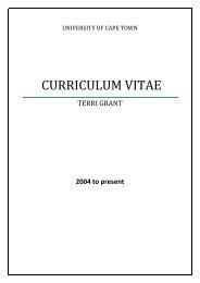 Download Curriculum Vitae of Terri Grant - Faculty of Commerce ...