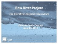 The Bow River Research Consortium - Town of Okotoks