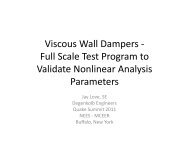 Viscous Wall Dampers Full Scale Test Program to Validate ... - MCEER