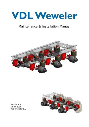 Maintenance & Installation Manual - VDL Weweler