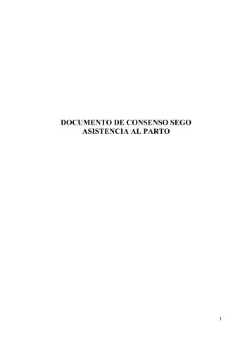 documento de consenso sego asistencia al parto - Maternidad sin ...