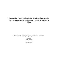 Integrating Undergraduate and Graduate Research - College of ...