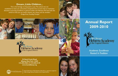 2009-2010 HACD Annual Report - Bet Shraga Hebrew Academy of ...