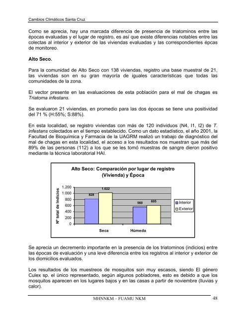 Estudio de Cambios Climaticos, Diagnostico del Ecosistema y ...