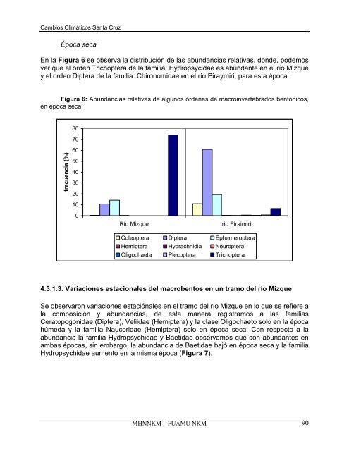 Estudio de Cambios Climaticos, Diagnostico del Ecosistema y ...