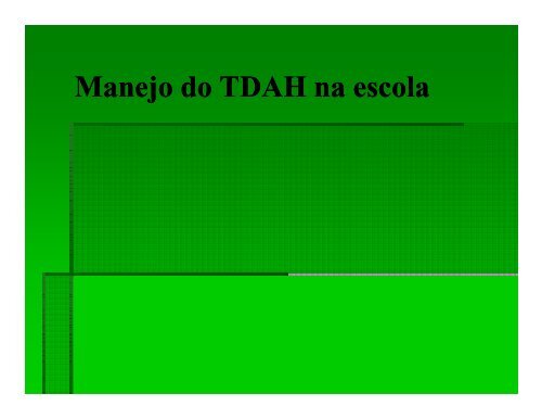 Manejo do TDAH na escola