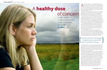 A healthy dose of concern - Sue White