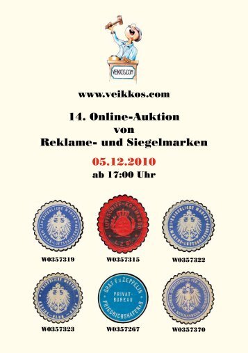 14. Online-Auktion von Reklame- und Siegelmarken ... - veikkos.com