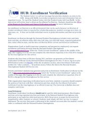 HUB: Enrollment Verification - University at Buffalo