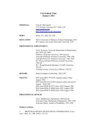 Terry R. McConnell CV - Syracuse University