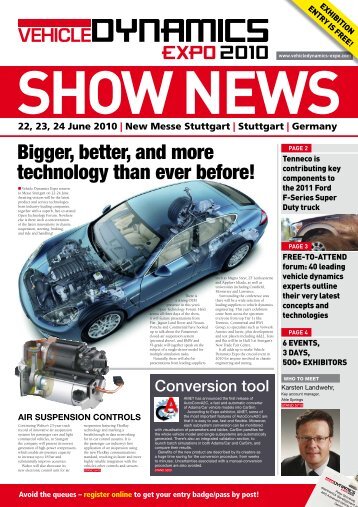 sHow NEws - Vehicle  Dynamics Expo