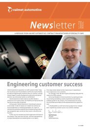 Engineering customer success - Valmet Automotive