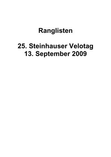 Rangliste Rennen - Veloclub Steinhausen