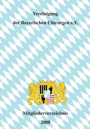 Mitgliederverzeichnis VBC 2008 - Vereinigung der Bayerischen ...