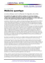 B - Medicine quantique - Crystal NTE SA