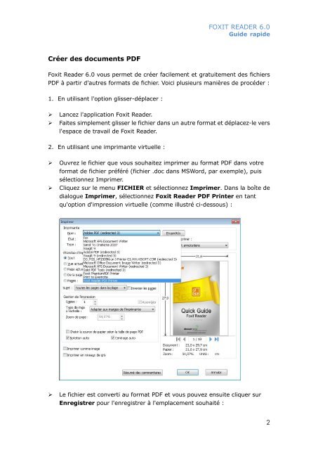 Utilisation de Foxit Reader 6.0