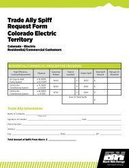 Trade Ally Spiff Request Form Colorado Electric ... - Black Hills Energy