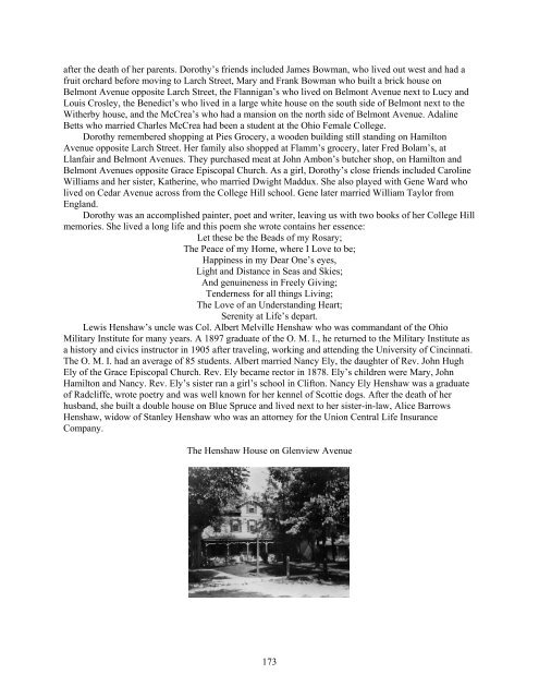 A Little piece of Paradise… College Hill, Ohio - SELFCRAFT