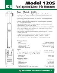 Model 120S Fuel-Injected Diesel Pile Hammers - ICEUSA