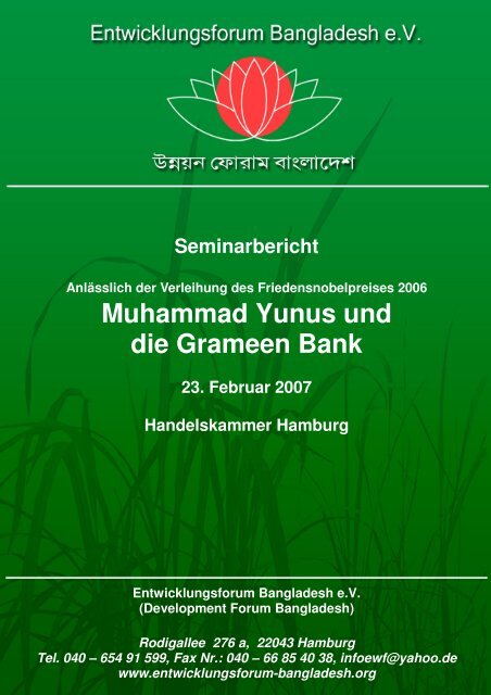 Muhammad Yunus Und Die Grameen Bank Entwicklungsforum