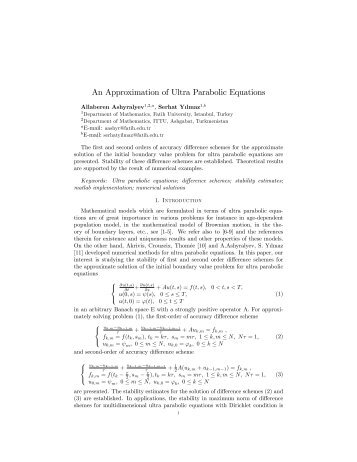 An Approximation of Ultra Parabolic Equations