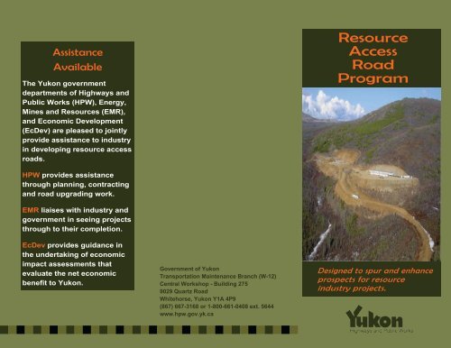 RARP Brochure - Highways and Public Works - Government of Yukon