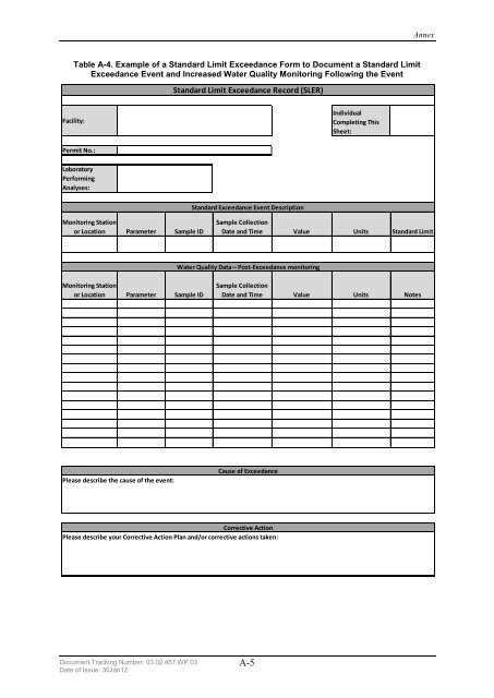 Technical Guidance Document for Wastewater and Marine Water ...