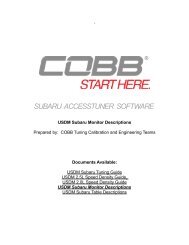 USDM Subaru Monitor Descriptions - Cobb Tuning