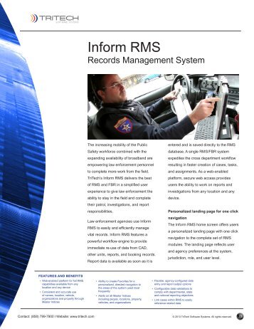 Inform RMS - TriTech Software Systems