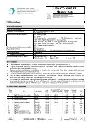 HEMATOLOGIE ET HEMOSTASE - CSCQ