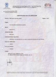 CERT!FICADO DE CALIBRACION - Mitutoyo