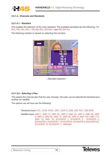 User manual - Televes -> H45 : Advanced HDTV System Analyzers