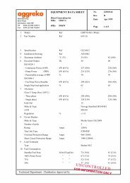 Equipment Data Sheet - Used Generator Power