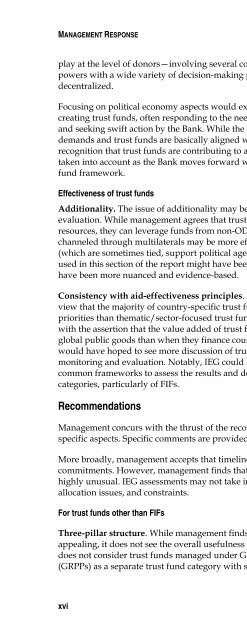 An Evaluation of the World Bank's Trust Fund Portfolio
