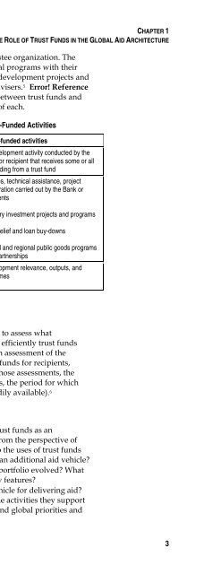 An Evaluation of the World Bank's Trust Fund Portfolio