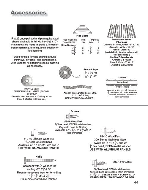 Standard Details for Metal Roofing & Siding - Best Materials