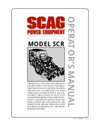 Download Manual - Scag Power Equipment