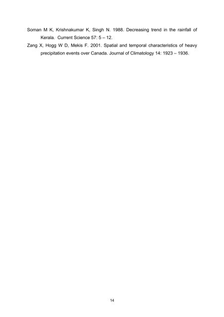 Trends in Precipitation Extremes over India - (IMD), Pune