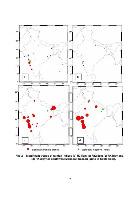 Trends in Precipitation Extremes over India - (IMD), Pune