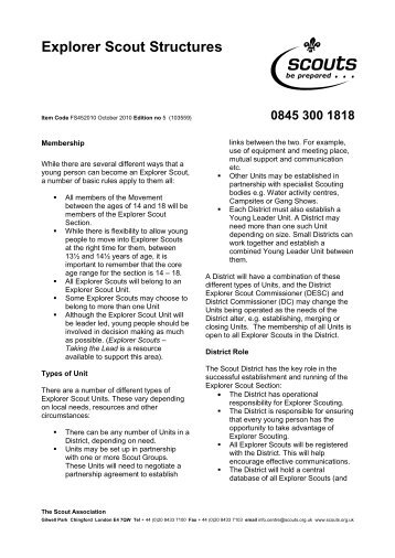 Explorer Scout Structures - ScoutBase UK