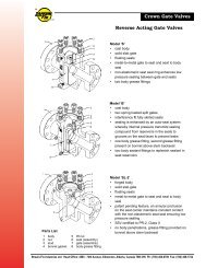 Crown Gate Valves Reverse Acting Gate Valves - Stream Flo