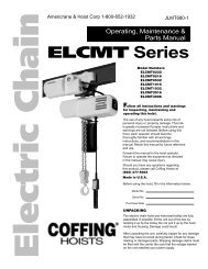 ELCMT Series, JLMT 680-1 - Coffing Hoists, Coffing Hoist Parts