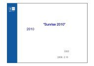 中期経営計画 “Sunrise 2010” 「新2010年目標」への挑戦 - 中外製薬