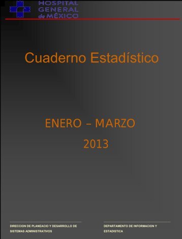 "Enero - Marzo" 2013 - Hospital General de México