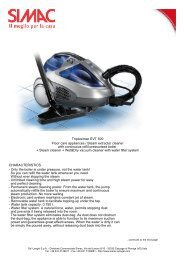 Triplosimac EVT 500 Floor care appliances / Steam ... - Allergymatters