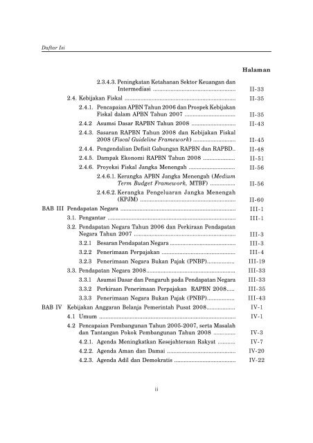 Nota Keuangan dan RAPBN 2008 - Direktorat Jenderal Anggaran ...