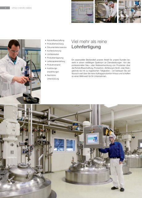 Lohnfertigung als Strategie - Ursa Chemie GmbH
