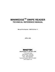 MiniWedge, Swipe Reader, Technical Reference Manual - MagTek