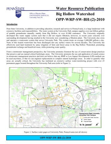 Water Resource Publication Big Hollow Watershed OPP-WRP-SW ...